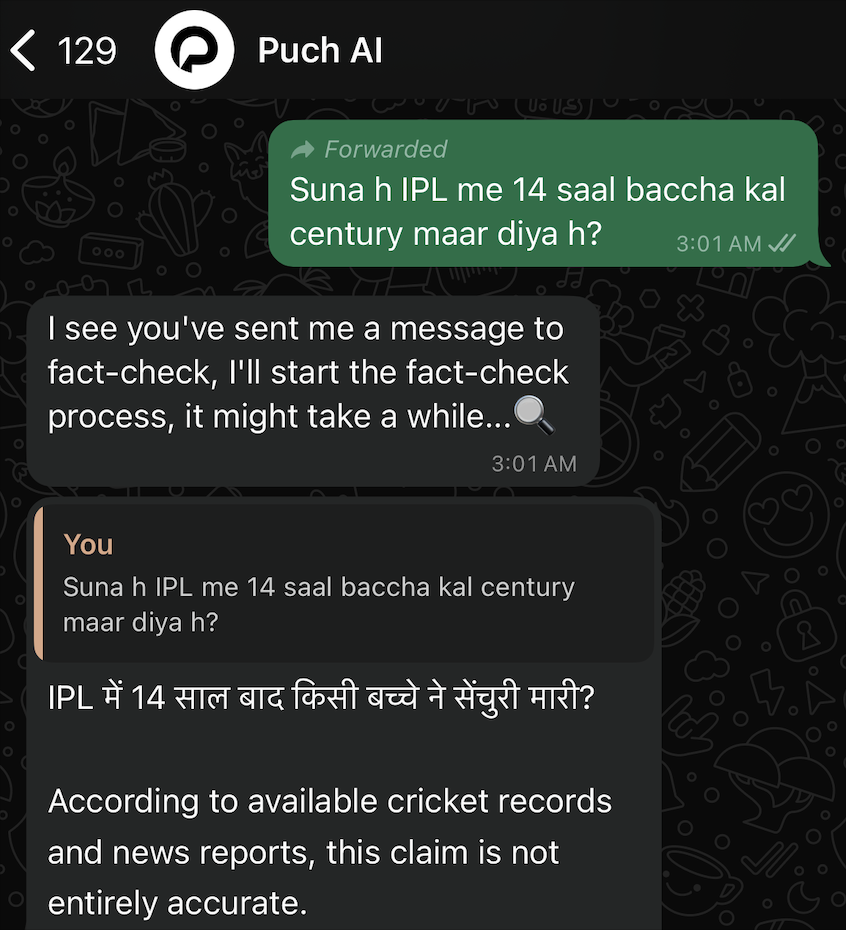 Puch fact checking fake news